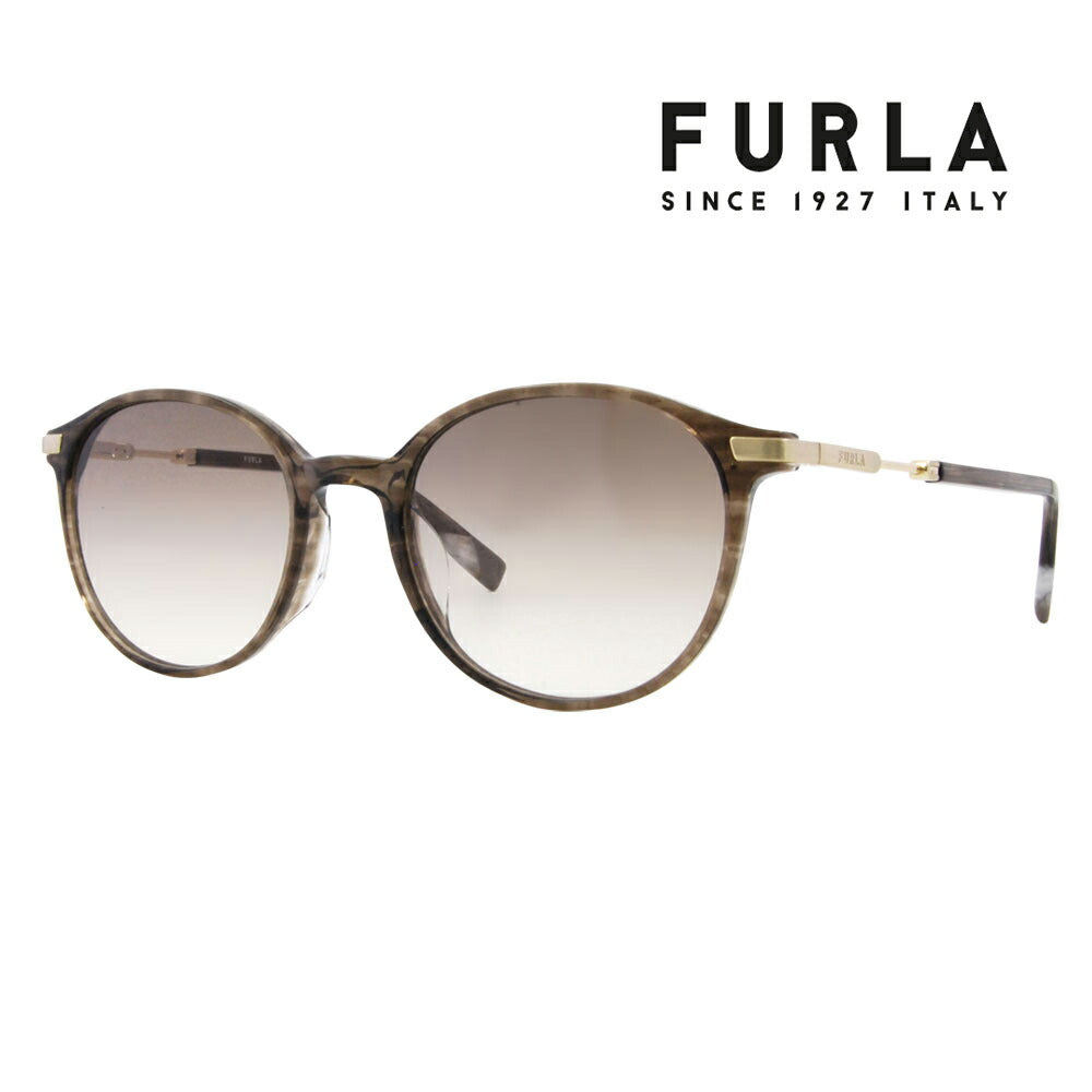 【美品】FURLA ボストンサングラス　SFU651J 07HI 51 正規品販売店】 FURLA フルラ サングラス SFU651J 07HI 51 ボストン