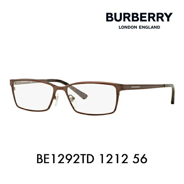 【アウトレット】度なし1.55レンズ交換+0円 バーバリー 伊達 メガネ 眼鏡 サングラス BE1292TD 1212 56 BURBERRY アジアンフィット