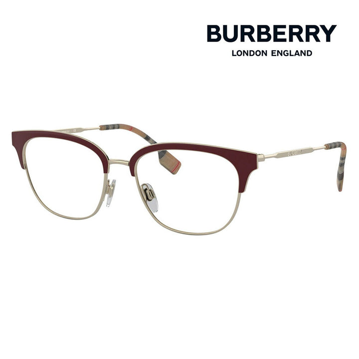 【オススメ価格】度なし1.55レンズ交換+0円 バーバリー 伊達 メガネ 眼鏡 サングラス BE1334 1292 52 BURBERRY メタル ラウンド スクエア サーモント ブロー