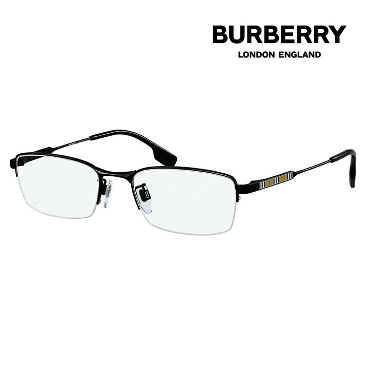 【アウトレット】度なし1.55レンズ交換+0円 バーバリー 伊達 メガネ 眼鏡 サングラス BE1353TD 1001 54 BURBERRY アジアンフィット メタル スクエア ナイロール