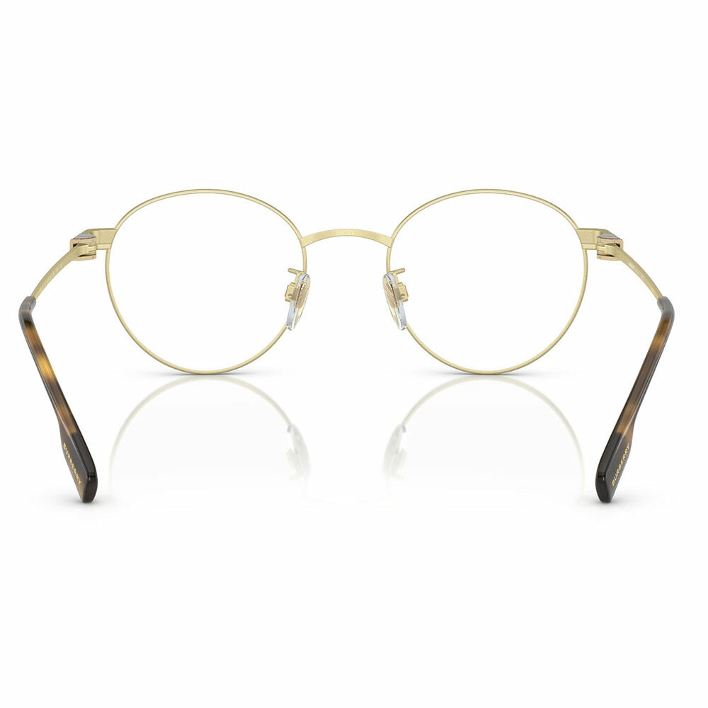 [Authorized Retailer] Non-prescription 1.55 lens replacement +0 yen Burberry Fashion Glasses Eyeglasses Sunglasses BE1384TD 1346 50 BURBERRY Round Low Bridge Fit Metal Men's 