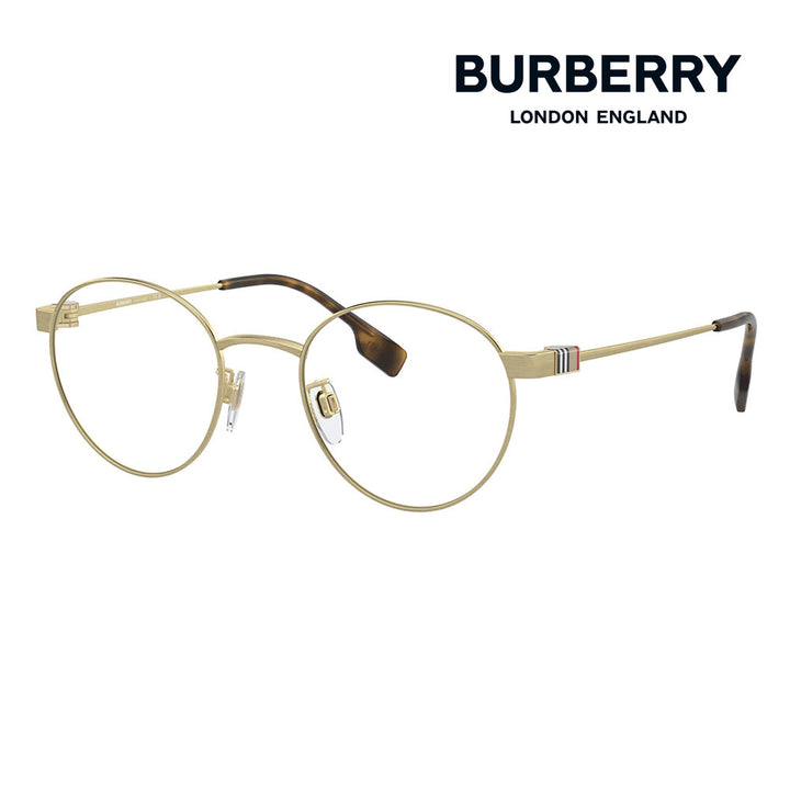 [Authorized Retailer] Non-prescription 1.55 lens replacement +0 yen Burberry Fashion Glasses Eyeglasses Sunglasses BE1384TD 1346 50 BURBERRY Round Low Bridge Fit Metal Men's 