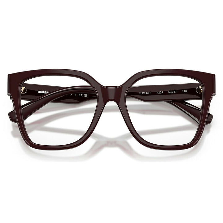 【正規品販売店】度なし1.55レンズ交換+0円 バーバリー 伊達 メガネ 眼鏡 サングラスBE2443F 4204 53　BURBERRY フルフィット スクエア キャットアイ セル レディース