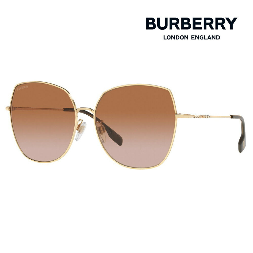 [Recommended Price] Burberry Fashion Glasses Sunglasses BE3136D 110913 60 Asian Fit Square Stylish New Model Metal Classic Ladies 