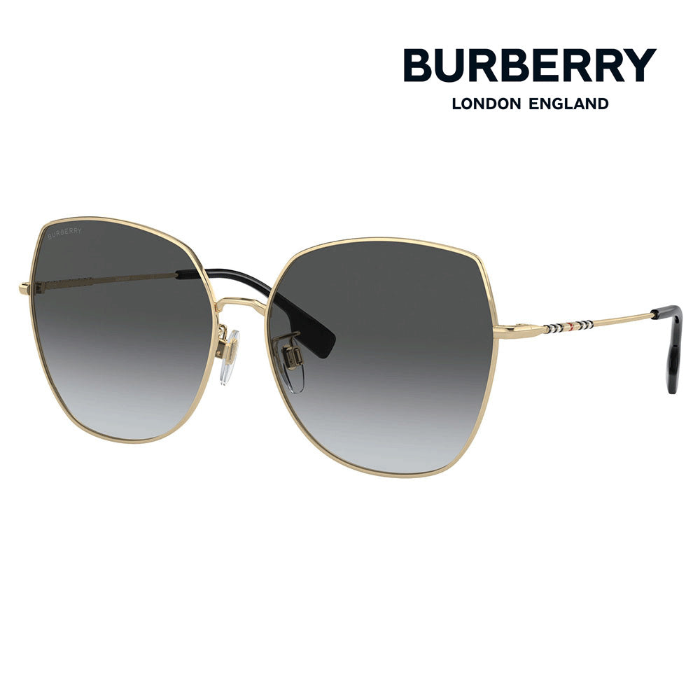 [Authorized Retailer] Burberry Fashion Glasses, Sunglasses, BE3136D 1109T3 60 Asian Fit Square Stylish New Model Metal Classic Ladies 