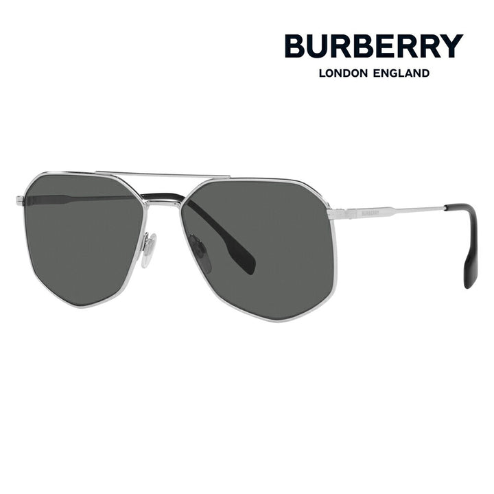 [Recommended Price] Burberry Fashion Glasses Sunglasses BE3139 100587 58 OZWALD Oswald Men's Women's Teardrop Round Double Bridge 