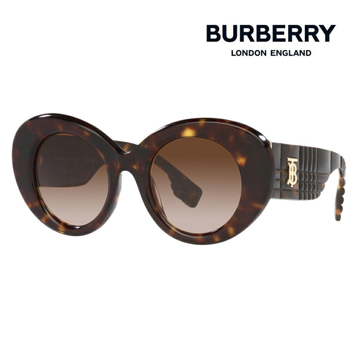 [Recommended Price] Burberry Fashion Glasses Sunglasses BE4370U 300213 49 BURBERRY MARGOT Universal Fitting Ladies Round Boston 