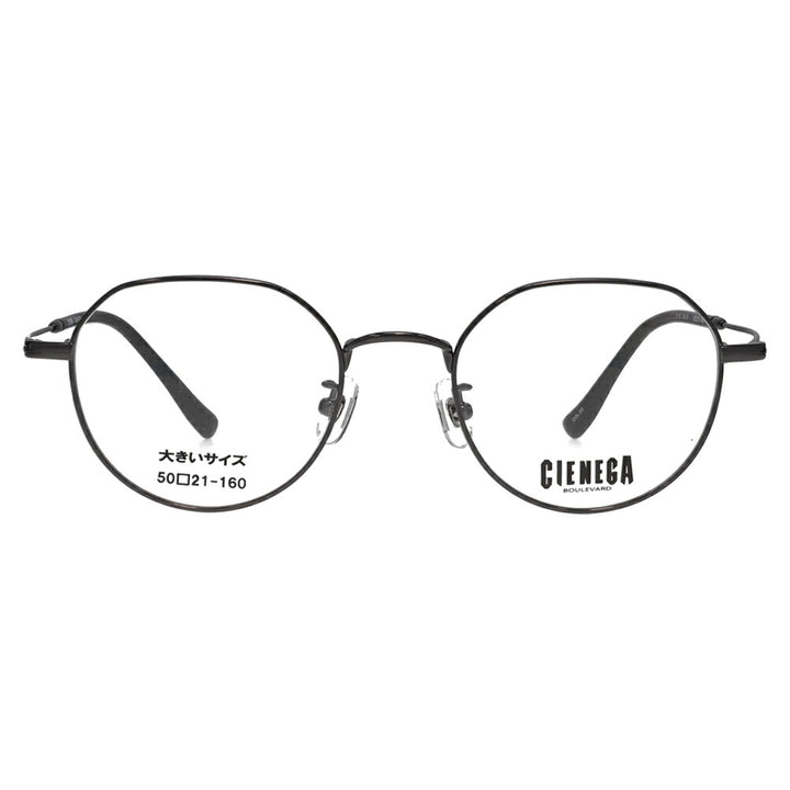 [Authorized Retailer] Non-prescription 1.55 lens replacement +0 yen CIENEGA Glasses Frame CN-K37 3 50 CIENEGA Large Size Large Size Big Size King Size Large Wide Crown Panto Round Metal Titanium Fashion Glasses Eyeglasses