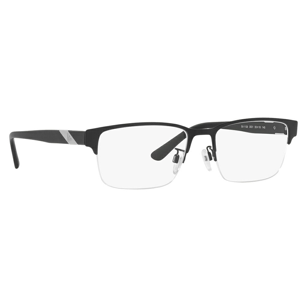 [Authentic Retailer] Non-prescription 1.55 lens replacement +0 yen Emporio Armani Fashion Glasses Eyeglasses Sunglasses EA1129 3001 53 55 EMPORIO ARMANI Nylor Square Men's 