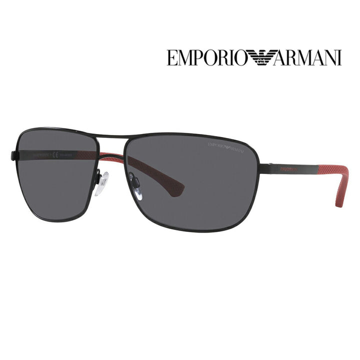 【オススメ価格】エンポリオアルマーニ サングラス 伊達 メガネ 眼鏡 EA2033 300181 64 EMPORIO ARMANI 偏光 メタル ティアドロップ ダブルブリッジ ユニセックス