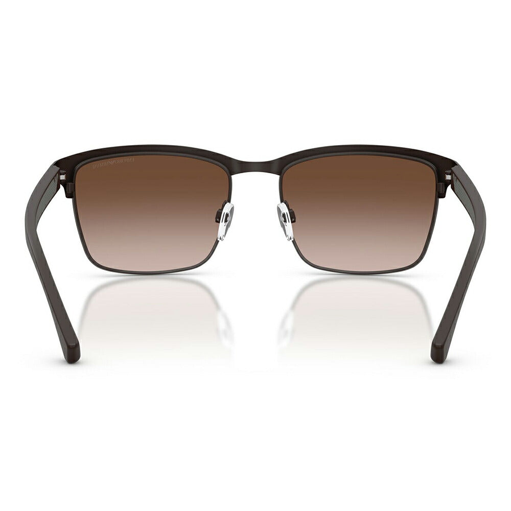 【正規品販売店】エンポリオアルマーニ サングラス 伊達 メガネ 眼鏡 EA2087 339013 56 EMPORIO ARMANI スクエア ブロー メタル