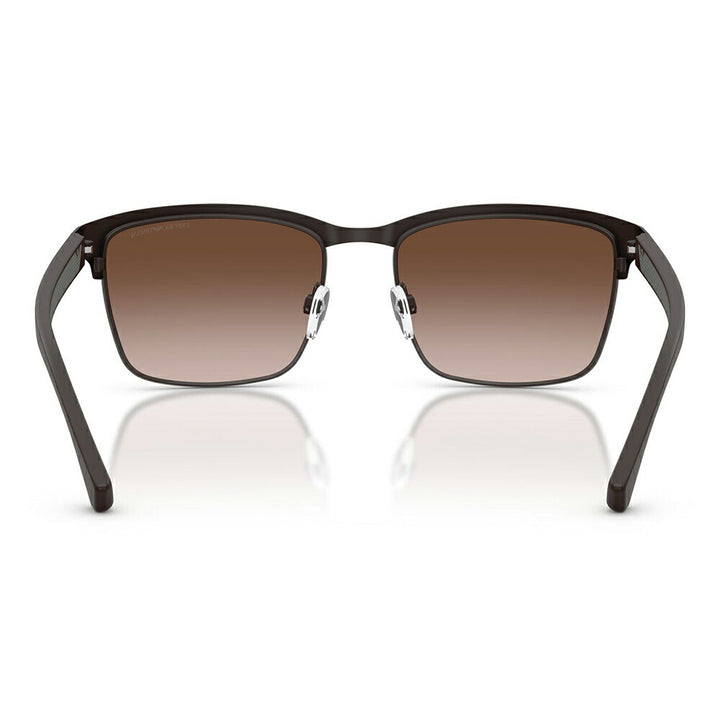 【正規品販売店】エンポリオアルマーニ サングラス 伊達 メガネ 眼鏡 EA2087 339013 56 EMPORIO ARMANI スクエア ブロー メタル