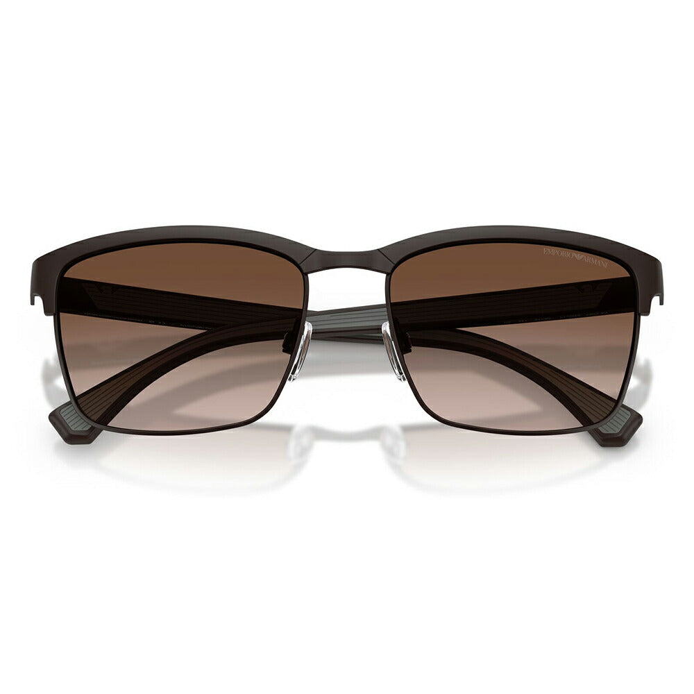 【正規品販売店】エンポリオアルマーニ サングラス 伊達 メガネ 眼鏡 EA2087 339013 56 EMPORIO ARMANI スクエア ブロー メタル