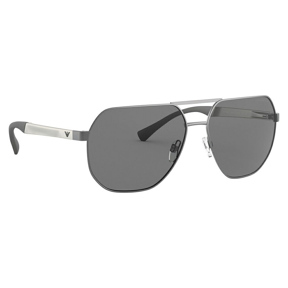 【正規品販売店】エンポリオアルマーニ サングラス 伊達 メガネ 眼鏡 EA2099D 300381 61 EMPORIO ARMANI アジアンデザインモデル スクエア メタル 偏光