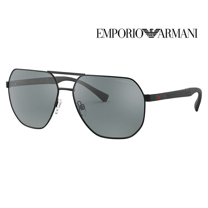 【オススメ価格】エンポリオアルマーニ サングラス 伊達 メガネ 眼鏡 EA2099D 30146G 61 EMPORIO ARMANI アジアンデザインモデル スクエア メタル ミラー