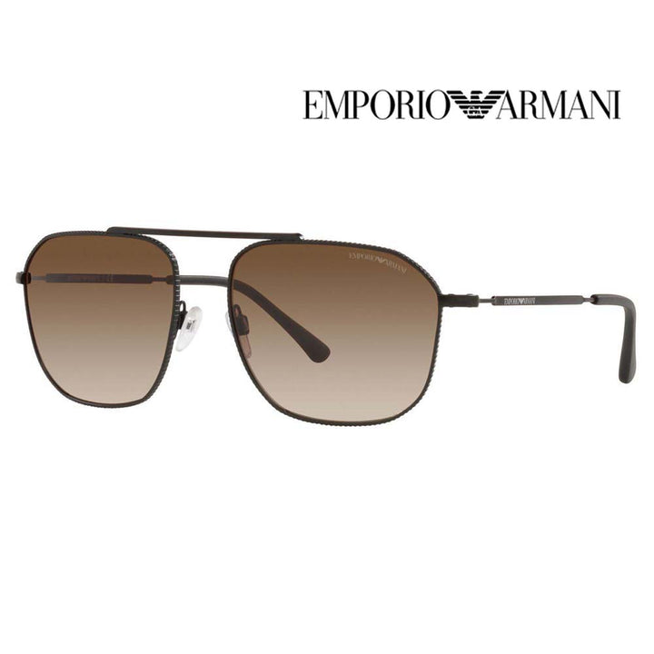 【オススメ価格】エンポリオアルマーニ サングラス 伊達 メガネ 眼鏡 EA2107 300113 58 EMPORIO ARMANI メタル スクエア メンズ