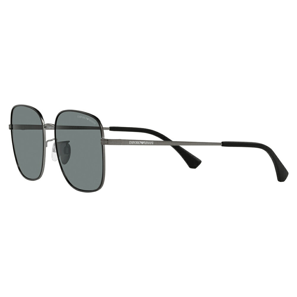 【オススメ価格】エンポリオアルマーニ サングラス 伊達 メガネ 眼鏡 EA2117D 309881 58 EMPORIO ARMANI メタル スクエア メンズ アジアンモデル