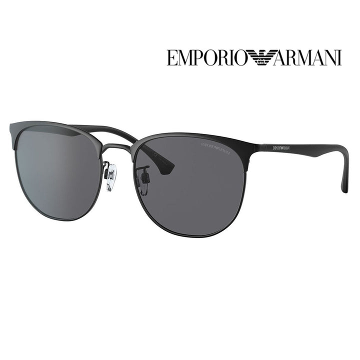【正規品販売店】エンポリオアルマーニ サングラス 伊達 メガネ 眼鏡 EA2122D 300181 56 EMPORIO ARMANI メタル ウェリントン メンズ アジアンモデル 偏光