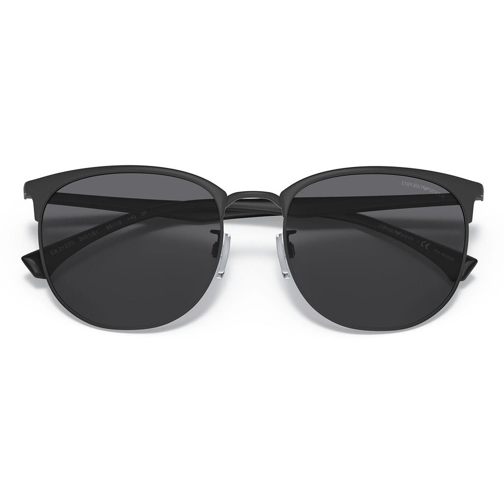 【正規品販売店】エンポリオアルマーニ サングラス 伊達 メガネ 眼鏡 EA2122D 300181 56 EMPORIO ARMANI メタル ウェリントン メンズ アジアンモデル 偏光