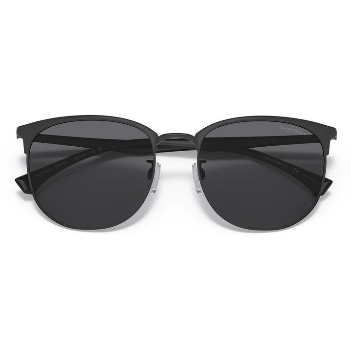 【正規品販売店】エンポリオアルマーニ サングラス 伊達 メガネ 眼鏡 EA2122D 300181 56 EMPORIO ARMANI メタル ウェリントン メンズ アジアンモデル 偏光