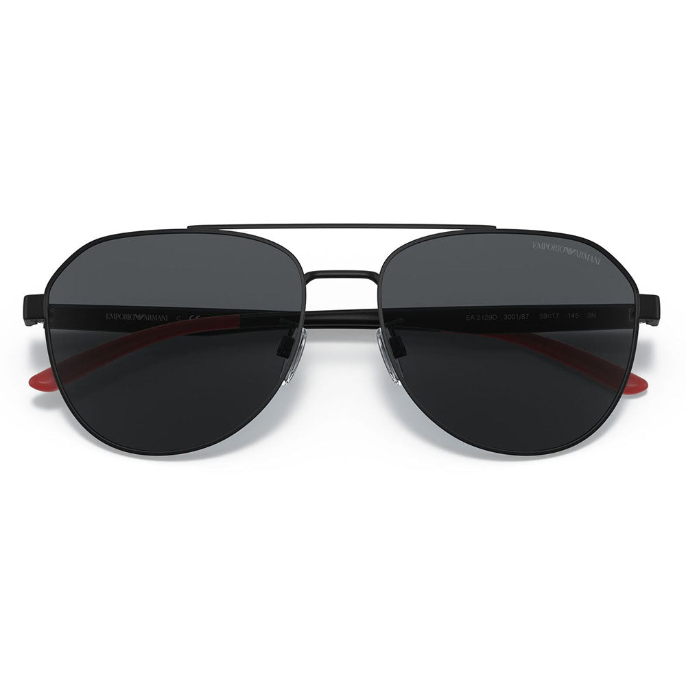 【正規品販売店】エンポリオアルマーニ サングラス 伊達 メガネ 眼鏡 EA2129D 300187 59 EMPORIO ARMANI メタル パイロット メンズ アジアンモデル