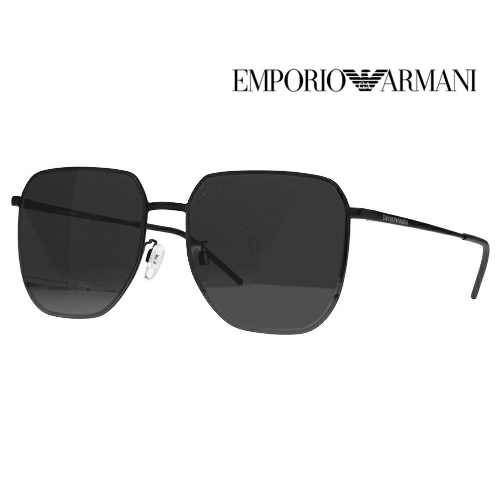 【正規品販売店】エンポリオアルマーニ サングラス 伊達 メガネ 眼鏡 EA2135D 300187 60 EMPORIO ARMANI メタル スクエア メンズ アジアンモデル