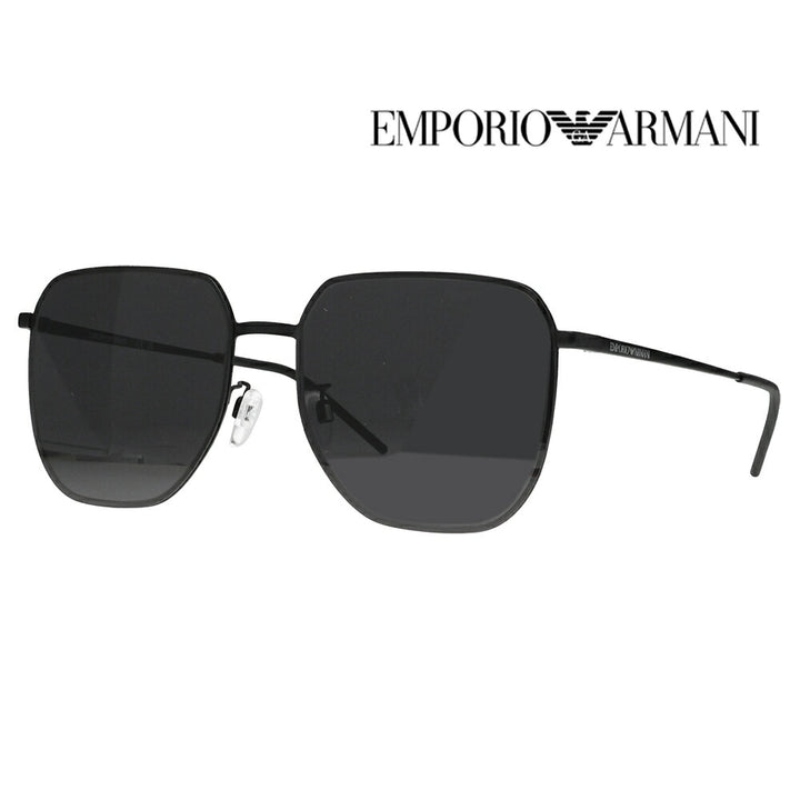【正規品販売店】エンポリオアルマーニ サングラス 伊達 メガネ 眼鏡 EA2135D 300187 60 EMPORIO ARMANI メタル スクエア メンズ アジアンモデル