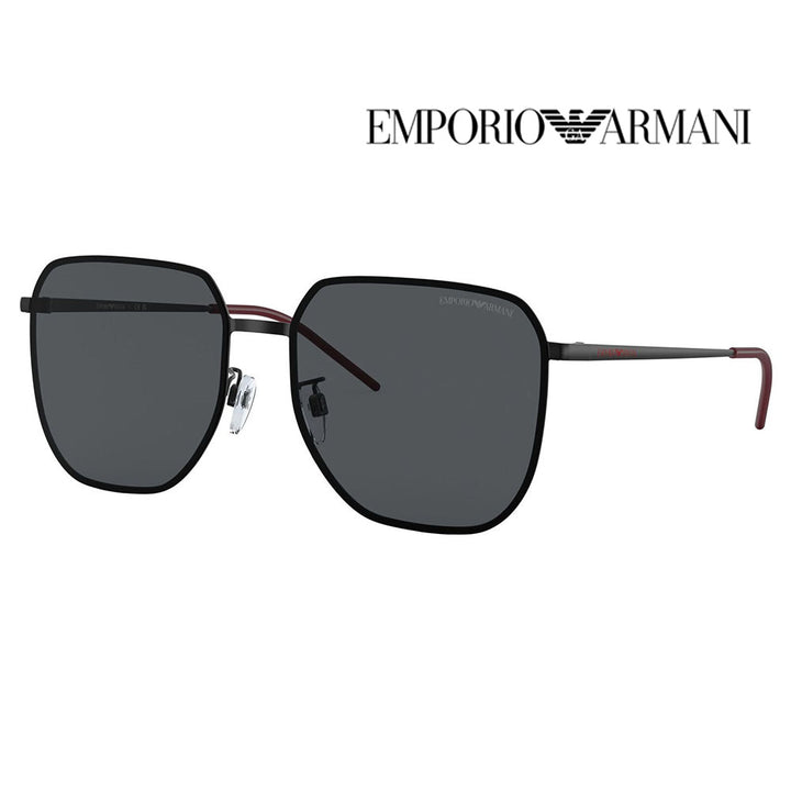 【正規品販売店】エンポリオアルマーニ サングラス 伊達 メガネ 眼鏡 EA2135D 319187 60 EMPORIO ARMANI メタル スクエア メンズ アジアンモデル