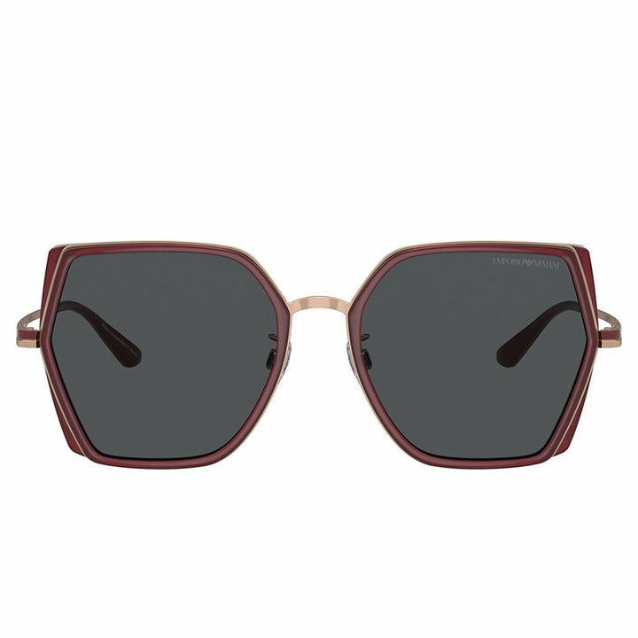 【正規品販売店】エンポリオアルマーニ サングラス 伊達 メガネ 眼鏡 EA2142D 333487 55 EMPORIO ARMANI スクエア アジアンフィット レディース