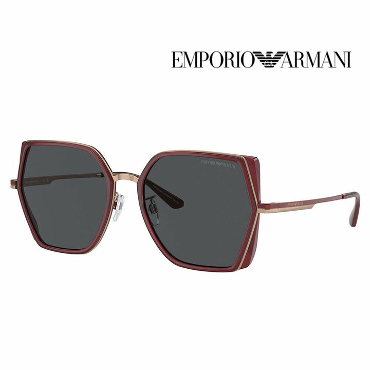 【正規品販売店】エンポリオアルマーニ サングラス 伊達 メガネ 眼鏡 EA2142D 333487 55 EMPORIO ARMANI スクエア アジアンフィット レディース