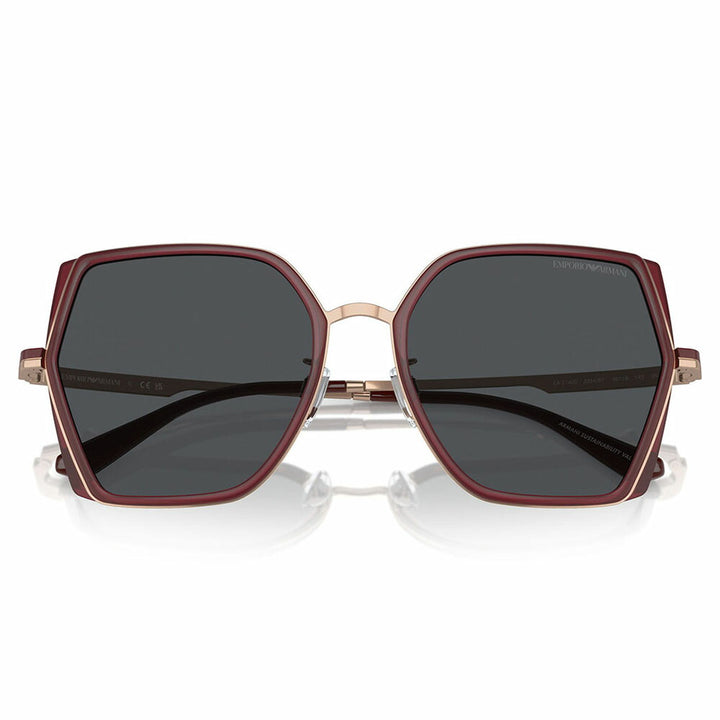【正規品販売店】エンポリオアルマーニ サングラス 伊達 メガネ 眼鏡 EA2142D 333487 55 EMPORIO ARMANI スクエア アジアンフィット レディース