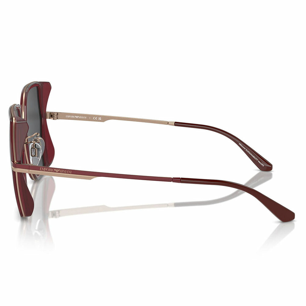 【正規品販売店】エンポリオアルマーニ サングラス 伊達 メガネ 眼鏡 EA2142D 333487 55 EMPORIO ARMANI スクエア アジアンフィット レディース