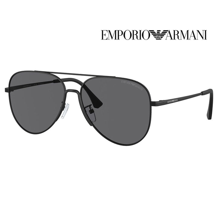 【正規品販売店】エンポリオアルマーニ サングラス 伊達 メガネ 眼鏡 EA2149D 300181 60 EMPORIO ARMANI メタル パイロット メンズ アジアンモデル 偏光