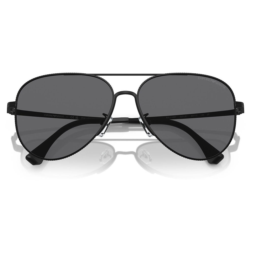 【正規品販売店】エンポリオアルマーニ サングラス 伊達 メガネ 眼鏡 EA2149D 300181 60 EMPORIO ARMANI メタル パイロット メンズ アジアンモデル 偏光