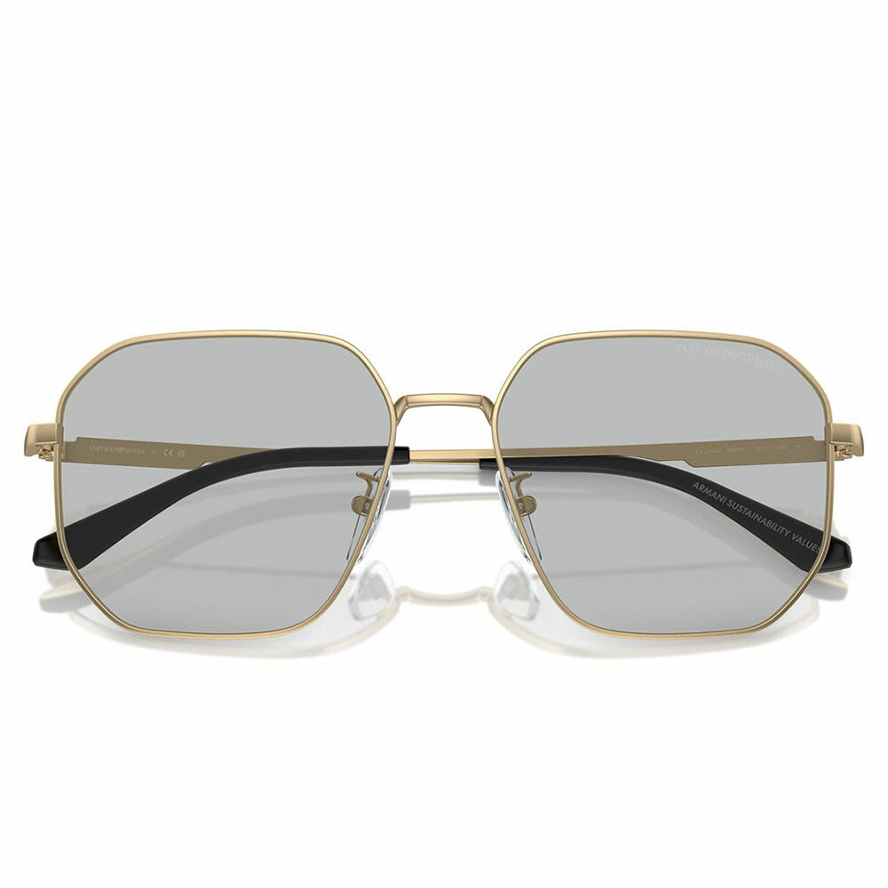 【正規品販売店】エンポリオアルマーニ サングラス 伊達 メガネ 眼鏡 EA2154D 300287 57 EMPORIO ARMANI パイロット アジアンフィット メンズ