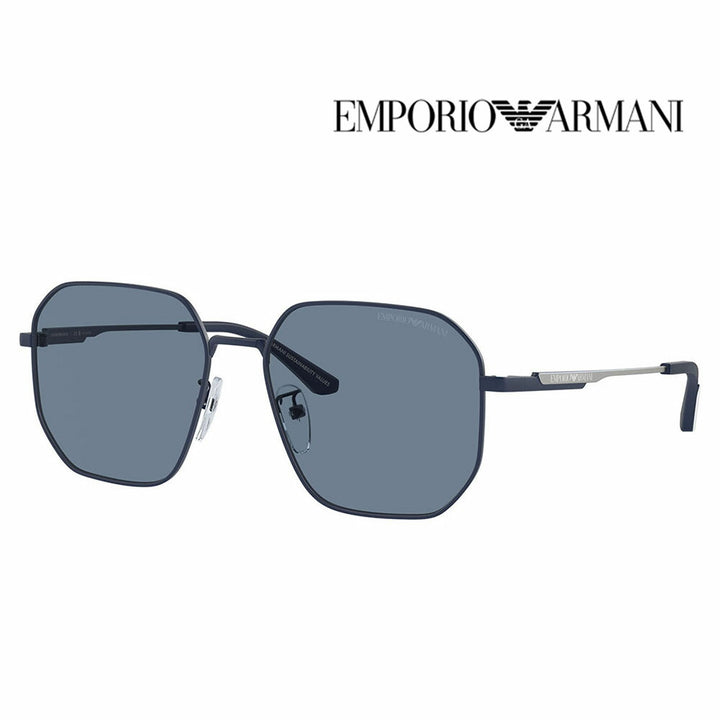 【正規品販売店】エンポリオアルマーニ サングラス 伊達 メガネ 眼鏡 EA2154D 30182V 57 EMPORIO ARMANI 偏光 パイロット アジアンフィット メンズ