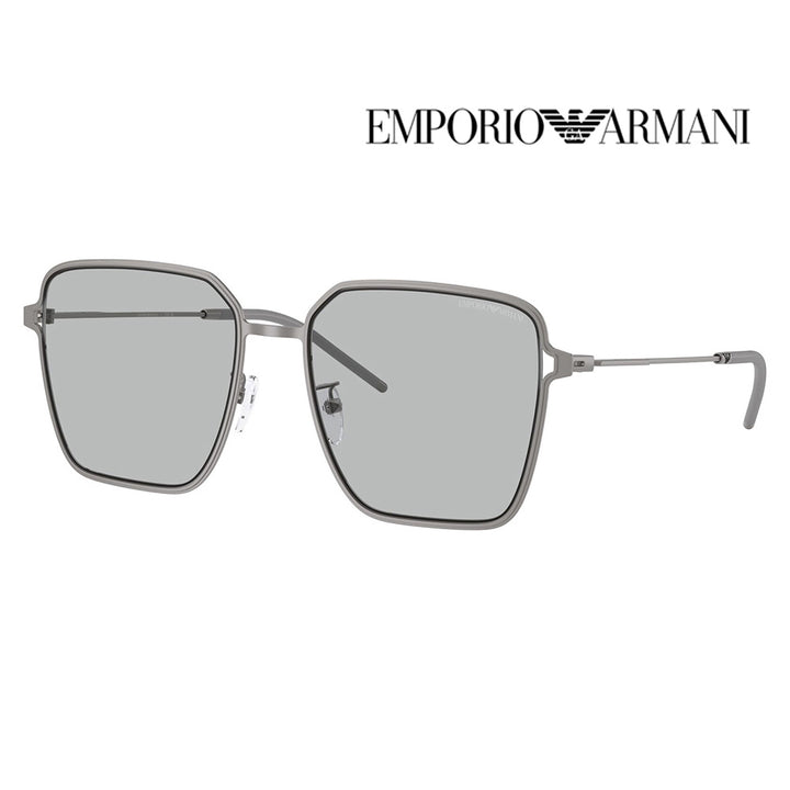 【正規品販売店】エンポリオアルマーニ サングラス 伊達 メガネ 眼鏡 EA2159D 300387 57 EMPORIO ARMANI アジアンフィットモデル ウェリントン スクエア メタル