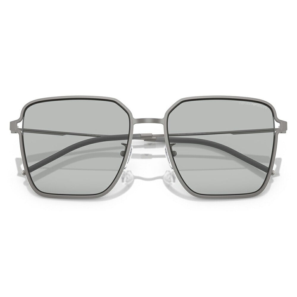 【正規品販売店】エンポリオアルマーニ サングラス 伊達 メガネ 眼鏡 EA2159D 300387 57 EMPORIO ARMANI アジアンフィットモデル ウェリントン スクエア メタル