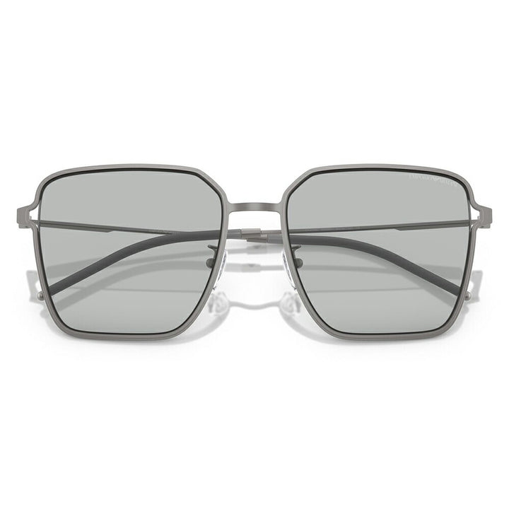 【正規品販売店】エンポリオアルマーニ サングラス 伊達 メガネ 眼鏡 EA2159D 300387 57 EMPORIO ARMANI アジアンフィットモデル ウェリントン スクエア メタル