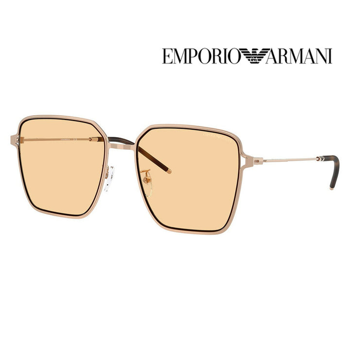 【正規品販売店】エンポリオアルマーニ サングラス 伊達 メガネ 眼鏡 EA2159D 3011/7 57 EMPORIO ARMANI アジアンフィットモデル ウェリントン スクエア メタル