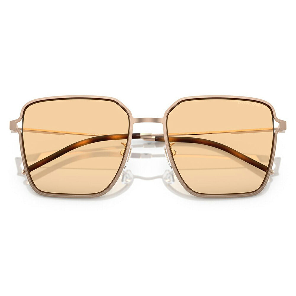 【正規品販売店】エンポリオアルマーニ サングラス 伊達 メガネ 眼鏡 EA2159D 3011/7 57 EMPORIO ARMANI アジアンフィットモデル ウェリントン スクエア メタル