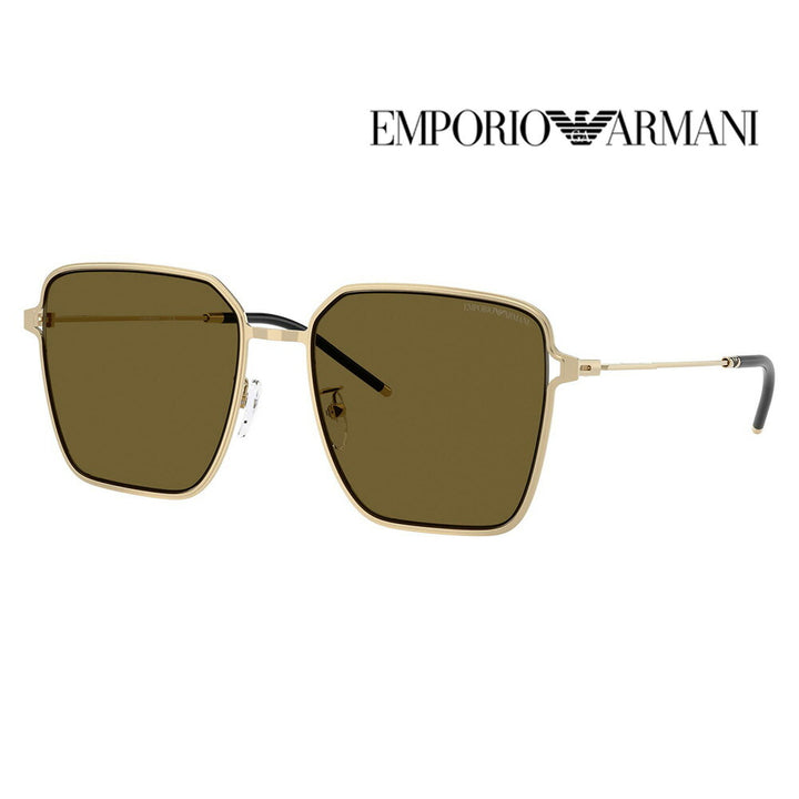 【正規品販売店】エンポリオアルマーニ サングラス 伊達 メガネ 眼鏡 EA2159D 301373 57 EMPORIO ARMANI アジアンフィットモデル ウェリントン スクエア メタル