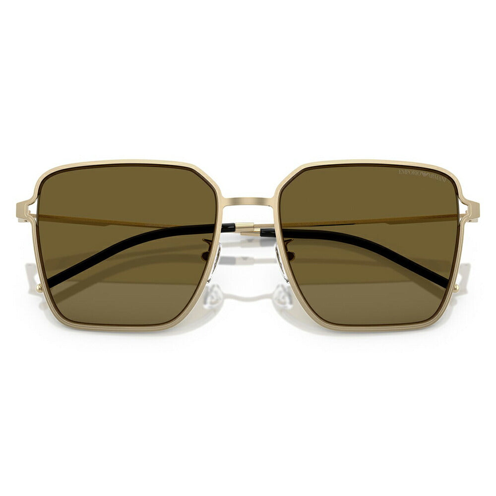 【正規品販売店】エンポリオアルマーニ サングラス 伊達 メガネ 眼鏡 EA2159D 301373 57 EMPORIO ARMANI アジアンフィットモデル ウェリントン スクエア メタル