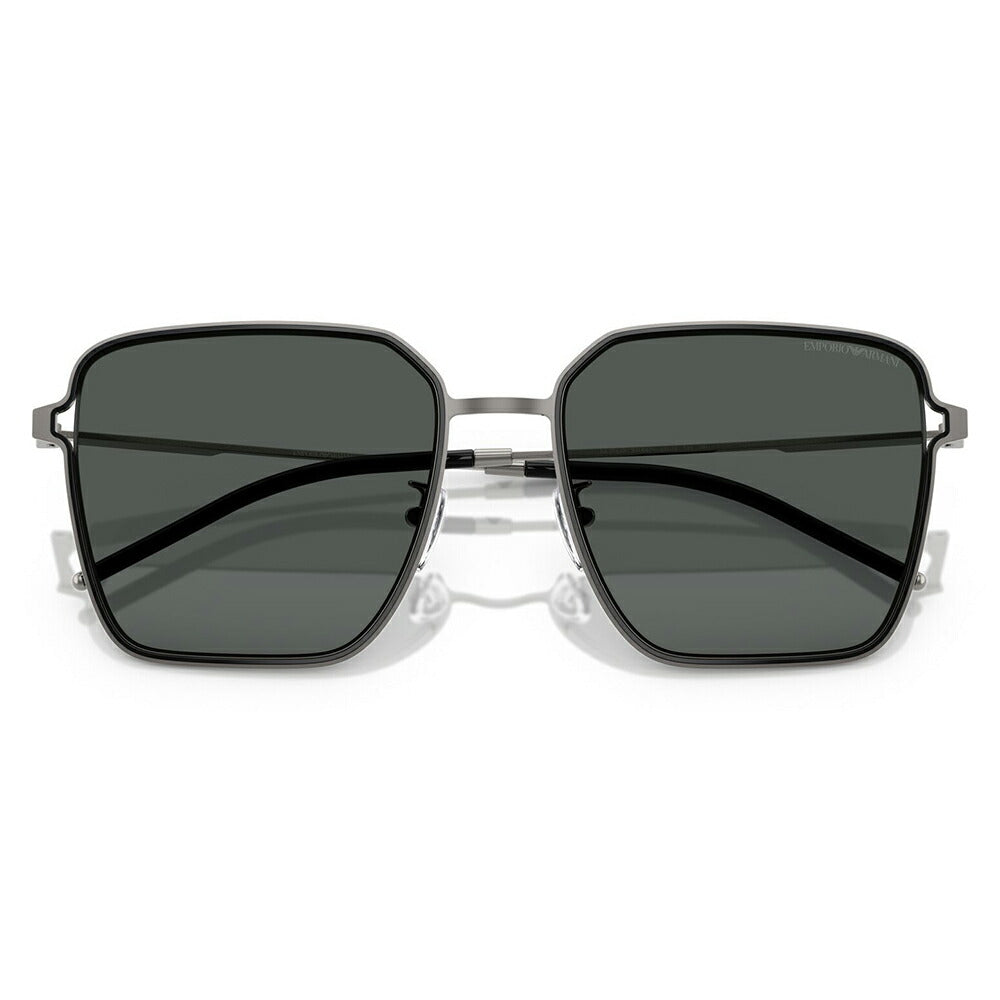 【正規品販売店】エンポリオアルマーニ サングラス 伊達 メガネ 眼鏡 EA2159D 301487 57 EMPORIO ARMANI アジアンフィットモデル ウェリントン スクエア メタル