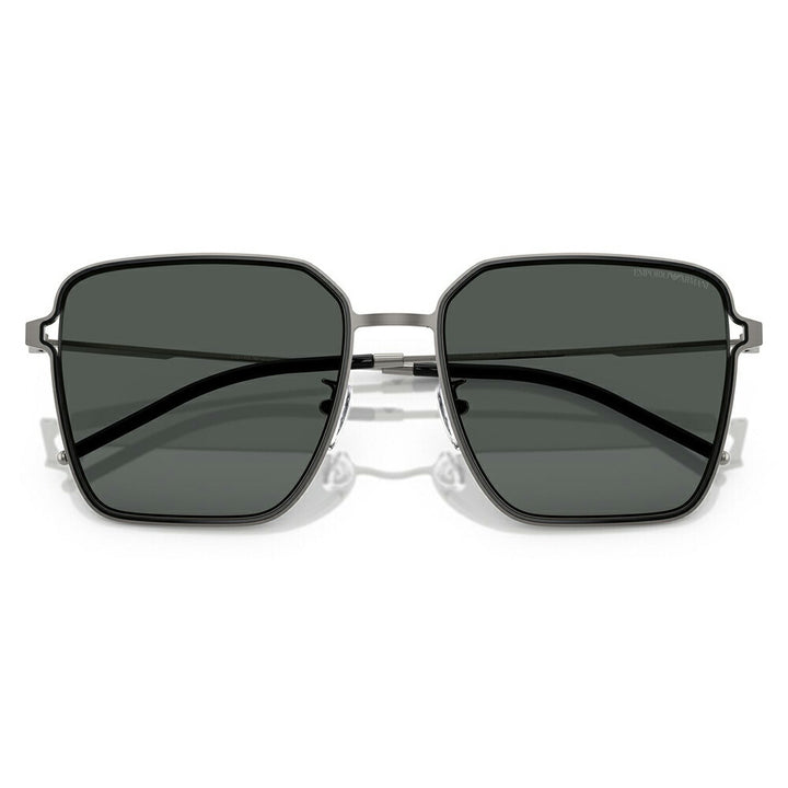 【正規品販売店】エンポリオアルマーニ サングラス 伊達 メガネ 眼鏡 EA2159D 301487 57 EMPORIO ARMANI アジアンフィットモデル ウェリントン スクエア メタル
