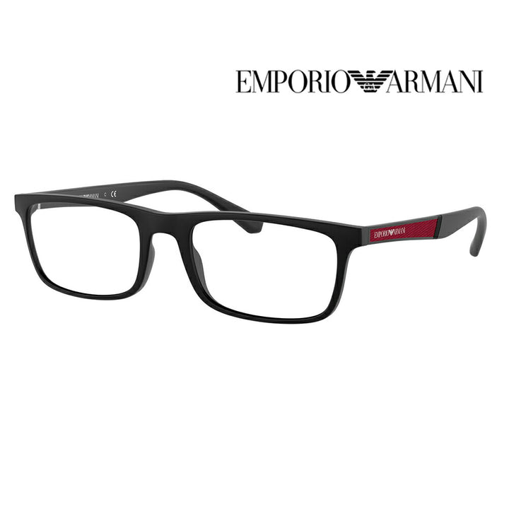 [Outlet] Non-prescription 1.55 lens replacement +0 yen Emporio Armani Fashion Glasses Eyeglasses Sunglasses EA3171F 5001 56 EMPORIO ARMANI Asian fit model Cell Square Full fit model 