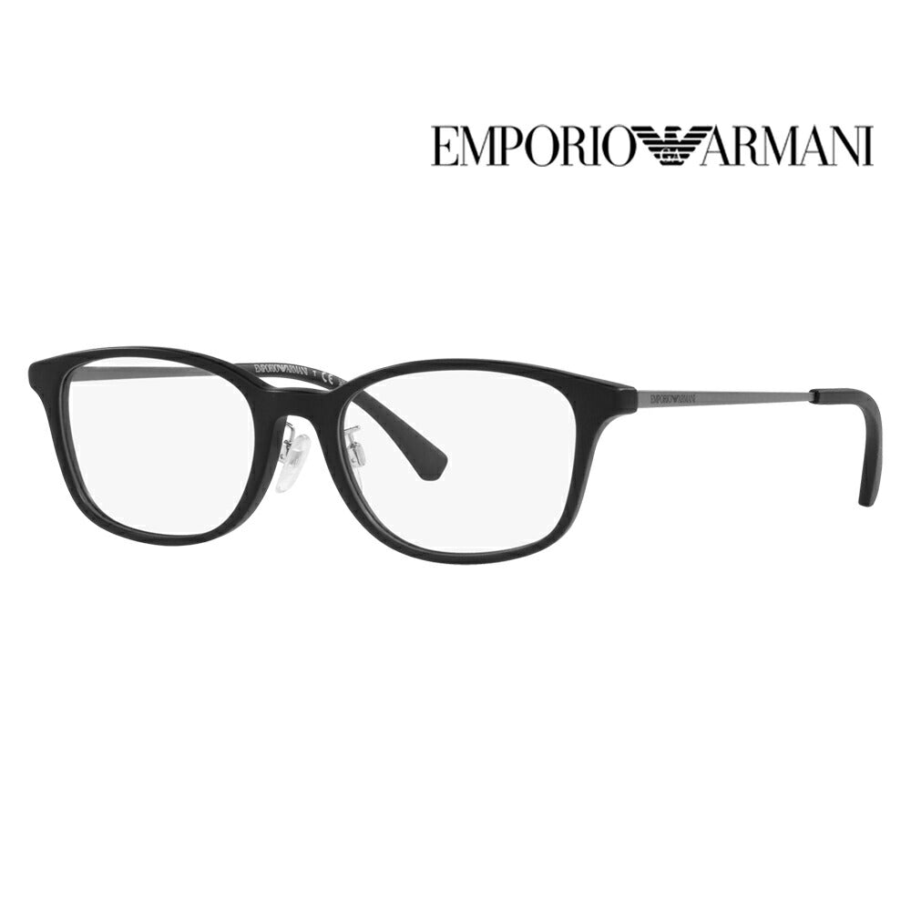 [Authorized Retailer] Non-prescription 1.55 lens replacement +0 yen Emporio Armani Fashion Glasses Eyeglasses Sunglasses EA3217D 5001 52 EMPORIO ARMANI Square Wellington Men's Japan Collection 