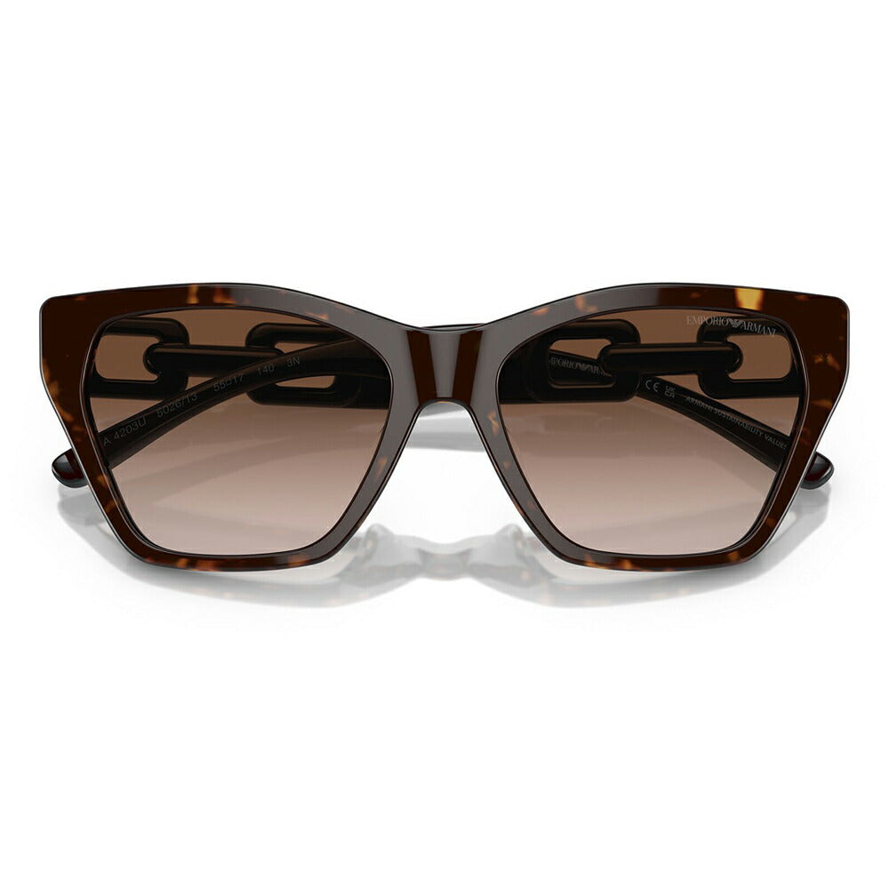 【正規品販売店】EMPORIO ARMANI サングラス EA4203U 502613 55 セル キャットアイ レディース ユニバーサルデザイン