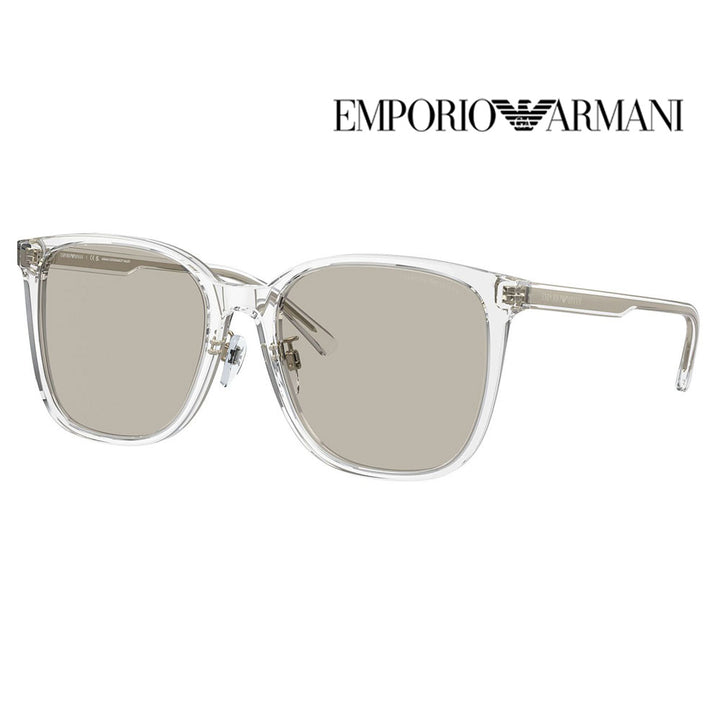 【正規品販売店】エンポリオアルマーニ サングラス 伊達 メガネ 眼鏡 EA4206D 5893/3 57 EMPORIO ARMANI セル スクエア メンズ アジアンデザインモデル