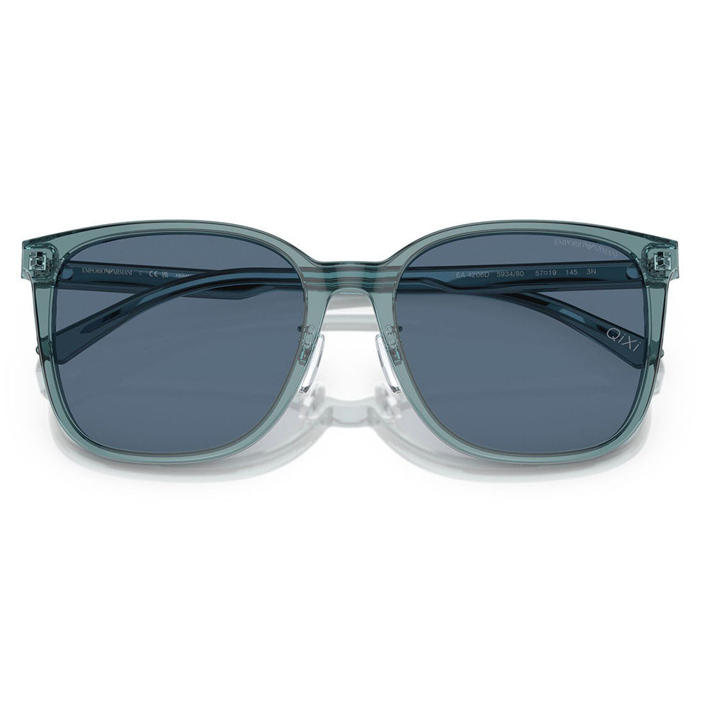 【正規品販売店】エンポリオアルマーニ サングラス 伊達 メガネ 眼鏡 EA4206D 593480 57 EMPORIO ARMANI セル スクエア メンズ アジアンデザインモデル